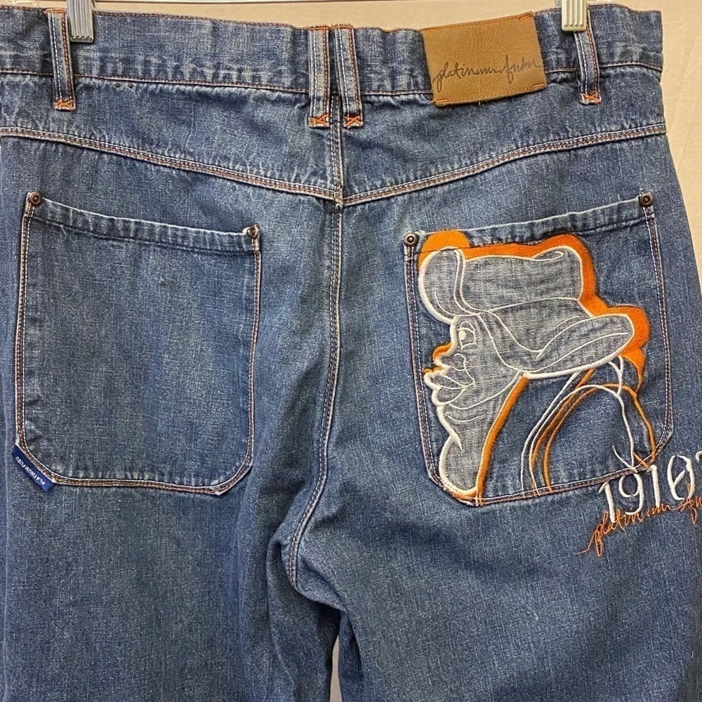 RARE ! Russell Character From Fat Albert FUBU  Y2K Jeans Approx 36”  x 31”